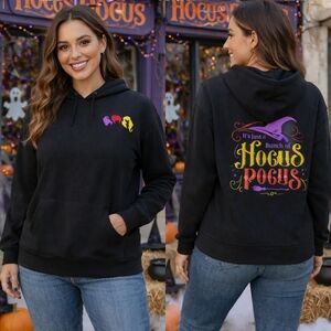 Hocus Pocus Hoodie Sanderson Sisters Graphic Black Pullover Women’s Medium